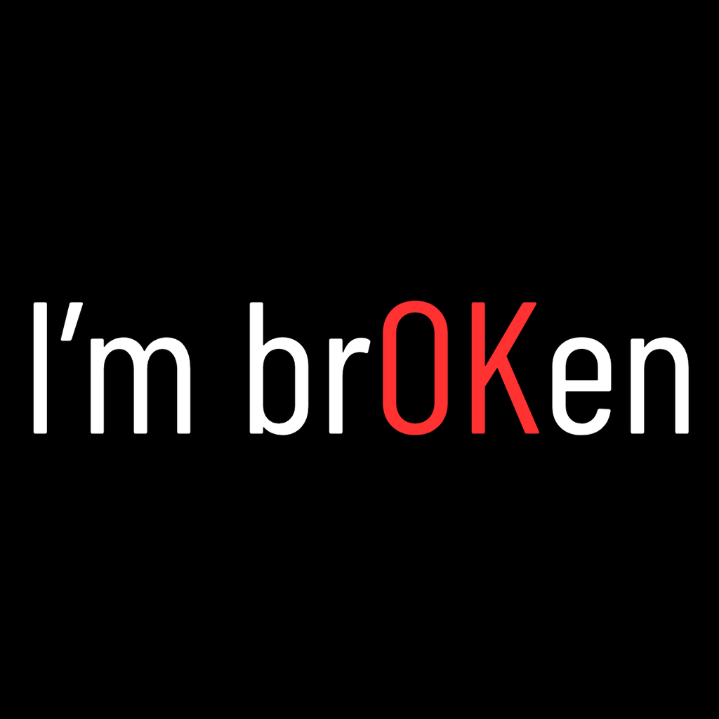Paper Hearts Jade "I'm brOKen" Die-Cut Sticker