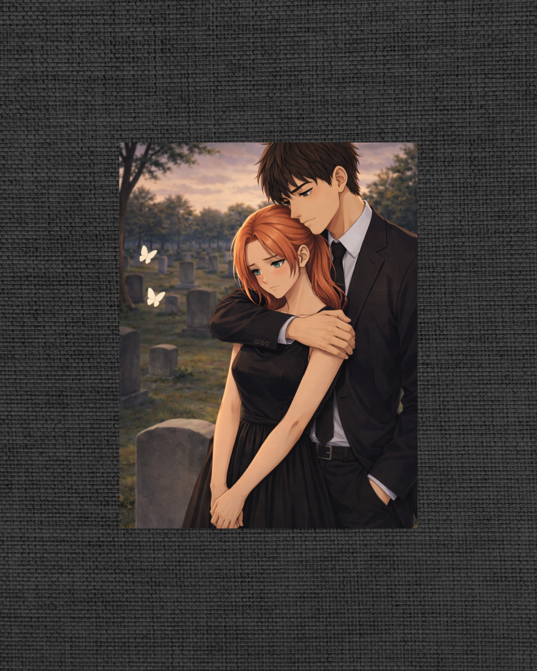 Paper Hearts Art Print C (Cemetery reflections)