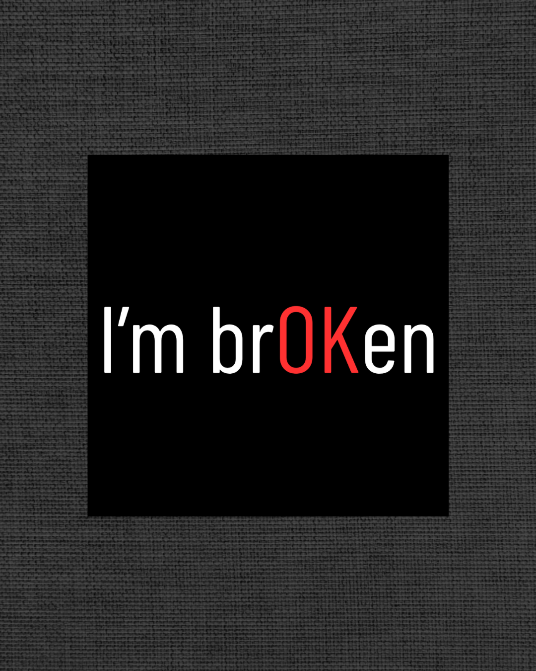 Paper Hearts Jade "I'm brOKen" Die-Cut Sticker