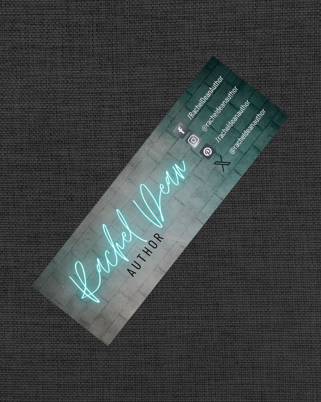 Official Rachel Dean Author Bookmark